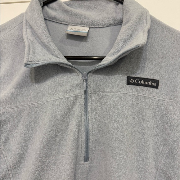 Columbia Light Blue Quarter-Zip Fleece Pullover - Picture 3 of 5